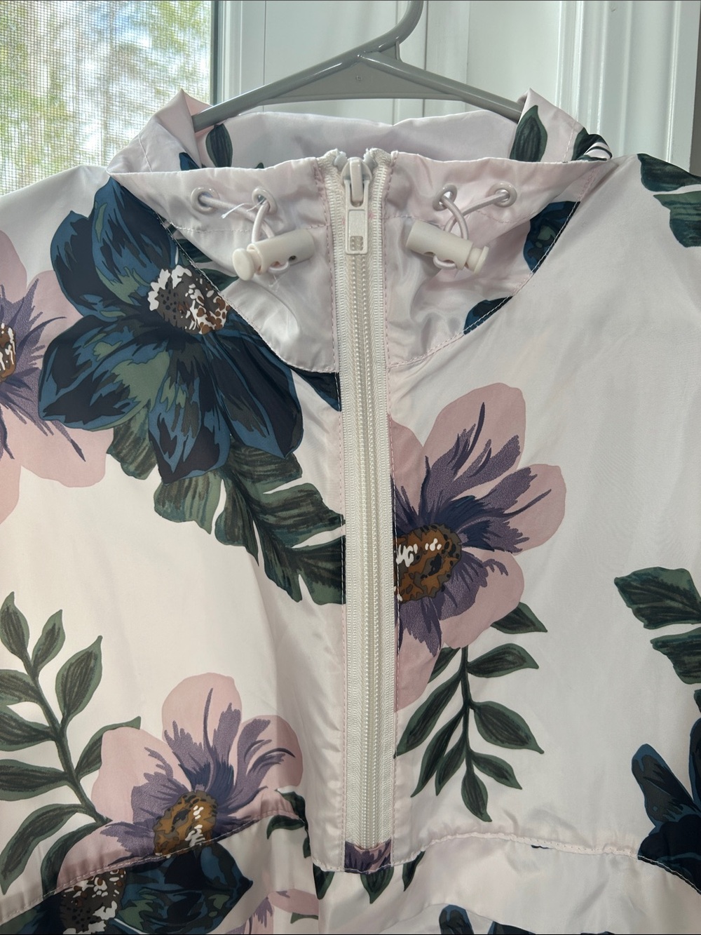 Thread & Supply Pink Floral Anorak Jacket with Blue and Green Accents - Picture 6 of 8